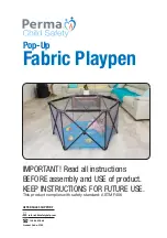 Perma child safety Pop-Up Fabric Playpen Instructions preview