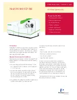 Предварительный просмотр 1 страницы PermkinElmer NexION 300 ICP-MS Manual