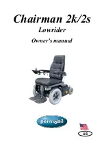 Permobil Chairman 2k Lowrider Owner'S Manual preview