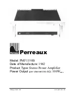 Preview for 1 page of Perreaux PMF1150B Specifications