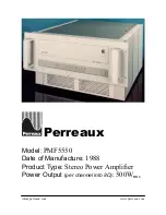 Предварительный просмотр 1 страницы Perreaux PMF5550 Manual