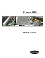 Preview for 1 page of Perreaux Prisma 350 Owner'S Manual