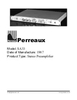 Perreaux SA33 Manual предпросмотр