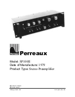 Perreaux SP100II Schematic Diagram предпросмотр