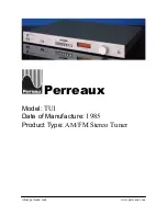 Perreaux TU1 Manual preview