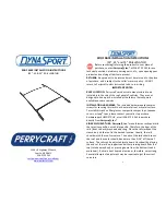 Perrycraft DynaSport Roof Rack Installation Instructions предпросмотр