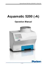 Предварительный просмотр 1 страницы Perten Aquamatic 5200 Operation Manual