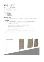 Preview for 1 page of Peruse Feld Piano Coat Rack by Patrick Seha Installation Manual