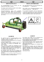 Preview for 7 page of Peruzzo 05050000 Use And Maintenance Manual