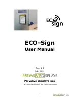 Preview for 1 page of Pervasive Displays ECO-Sign User Manual