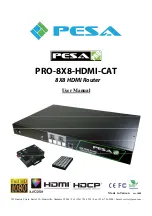 PESA PRO-8X8-HDMI-CAT User Manual предпросмотр