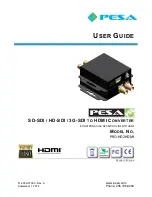 Предварительный просмотр 1 страницы PESA PRO-HD2HDMI User Manual