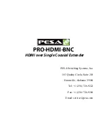 Предварительный просмотр 8 страницы PESA PRO-HDMI-BNC User Manual