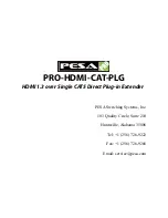 Preview for 12 page of PESA PRO-HDMI-CAT-PLG User Manual