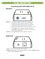 Предварительный просмотр 5 страницы PESA PRO-HDMI-CAT User Manual