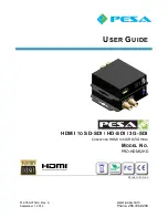 Предварительный просмотр 1 страницы PESA PRO-HDMI2HD User Manual