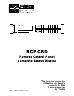 Предварительный просмотр 1 страницы PESA RCP-CSD Manual