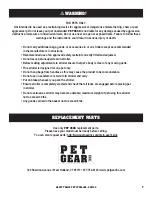 Preview for 7 page of Pet Gear Happy Trails PG8100 Instruction Manual