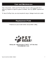 Предварительный просмотр 7 страницы Pet Gear Home N Go Pet Pen Instruction Manual