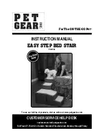 Предварительный просмотр 1 страницы Pet Gear ON-THE-GO Pet EASY STEP BED STAIR Instruction Manual