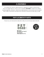 Предварительный просмотр 5 страницы Pet Gear PG9916TN Instruction Manual