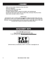 Предварительный просмотр 4 страницы Pet Gear PG9955 Instruction Manual