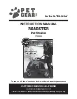 Предварительный просмотр 1 страницы Pet Gear ROADSTER PG8600 Instruction Manual