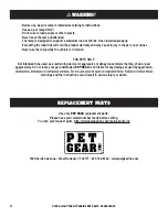 Предварительный просмотр 4 страницы Pet Gear supertraX PG9940CHSX Instruction Manual