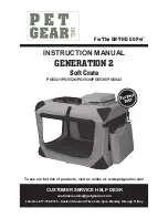 Предварительный просмотр 1 страницы Pet Gear The ON-THE-GO Pet GENERATION 2 Instruction Manual