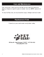 Preview for 4 page of Pet Gear TL4129 Instruction Manual