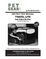 Pet Gear TRAVEL LITE Series Instruction Manual предпросмотр