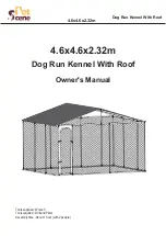 Preview for 1 page of Pet Scene Dog Run Kennel With Roof Owner'S Manual