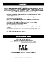 Preview for 8 page of PetGear PG8600BOB Instruction Manual