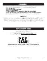 Preview for 3 page of PetGear PG9924EXP Instruction Manual