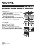 Preview for 1 page of Petmate WIRE CRATE Instructions Manual