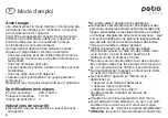 Preview for 8 page of Petra electric BF3 Instructions For Use Manual