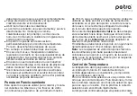 Preview for 15 page of Petra electric BF3 Instructions For Use Manual