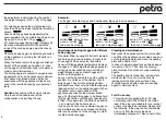 Предварительный просмотр 6 страницы Petra electric EA 20 Instructions For Use Manual