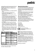 Preview for 5 page of Petra electric LB 40 Instructions For Use Manual