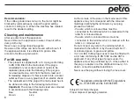 Preview for 6 page of Petra electric M 15 Instructions For Use Manual