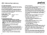 Preview for 2 page of Petra electric M 20.07 Instructions For Use Manual