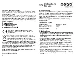 Preview for 4 page of Petra electric M 20.07 Instructions For Use Manual