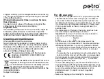 Preview for 6 page of Petra electric M 20.07 Instructions For Use Manual