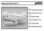 Petra electric Manicure+ Plus PC71 Instructions For Use Manual preview