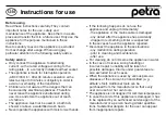 Preview for 5 page of Petra electric Manicure+ Plus PC71 Instructions For Use Manual