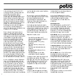 Предварительный просмотр 4 страницы Petra electric PerlFit PF 15 Instructions For Use Manual