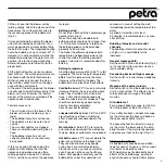 Предварительный просмотр 9 страницы Petra electric PerlFit PF 15 Instructions For Use Manual