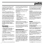 Предварительный просмотр 10 страницы Petra electric PerlFit PF 15 Instructions For Use Manual