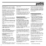 Предварительный просмотр 28 страницы Petra electric PerlFit PF 15 Instructions For Use Manual