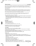 Preview for 4 page of Petra 142372 Instructions For Use Manual